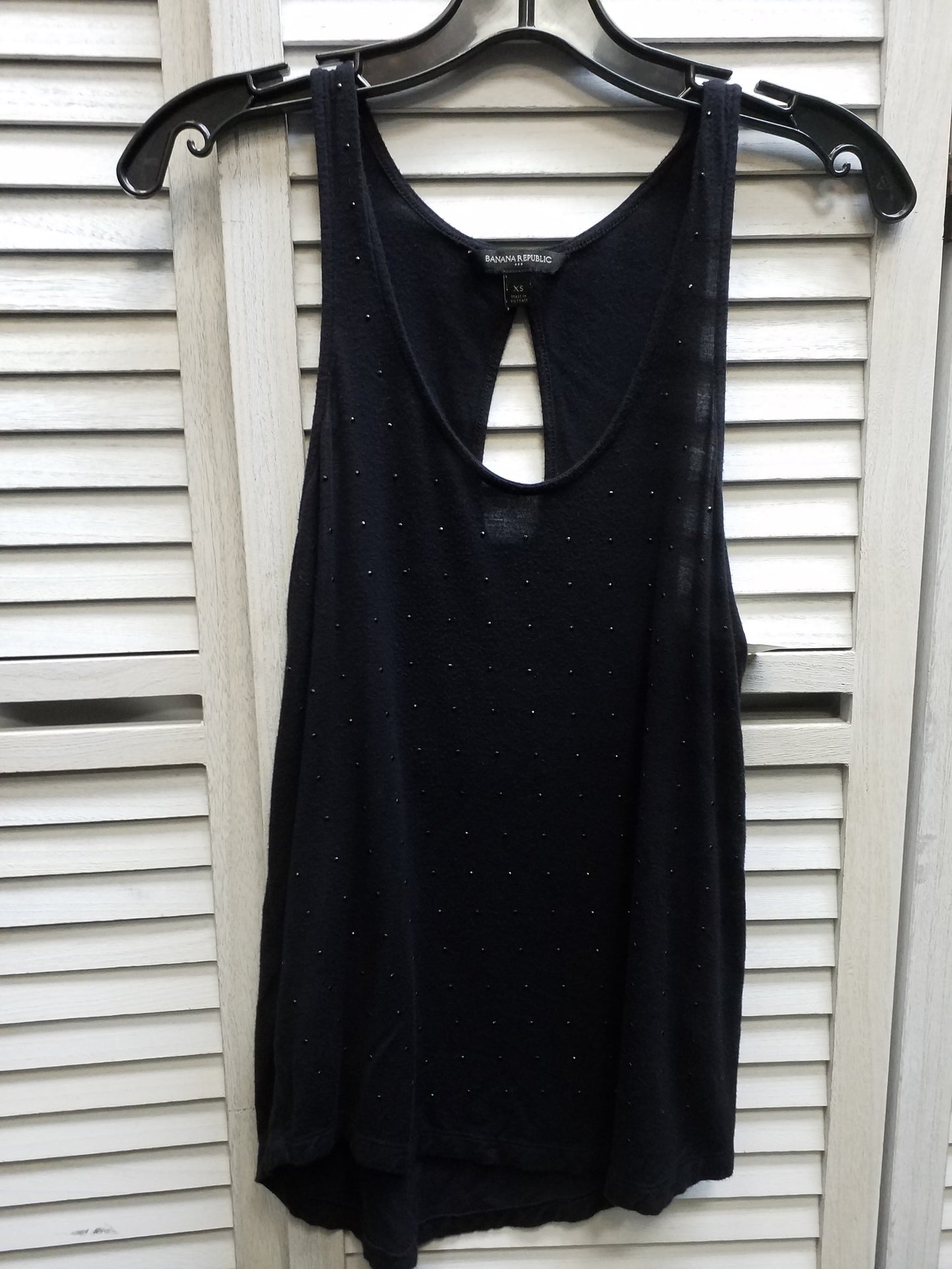 Black Top Sleeveless Basic Banana Republic O, Size Xs