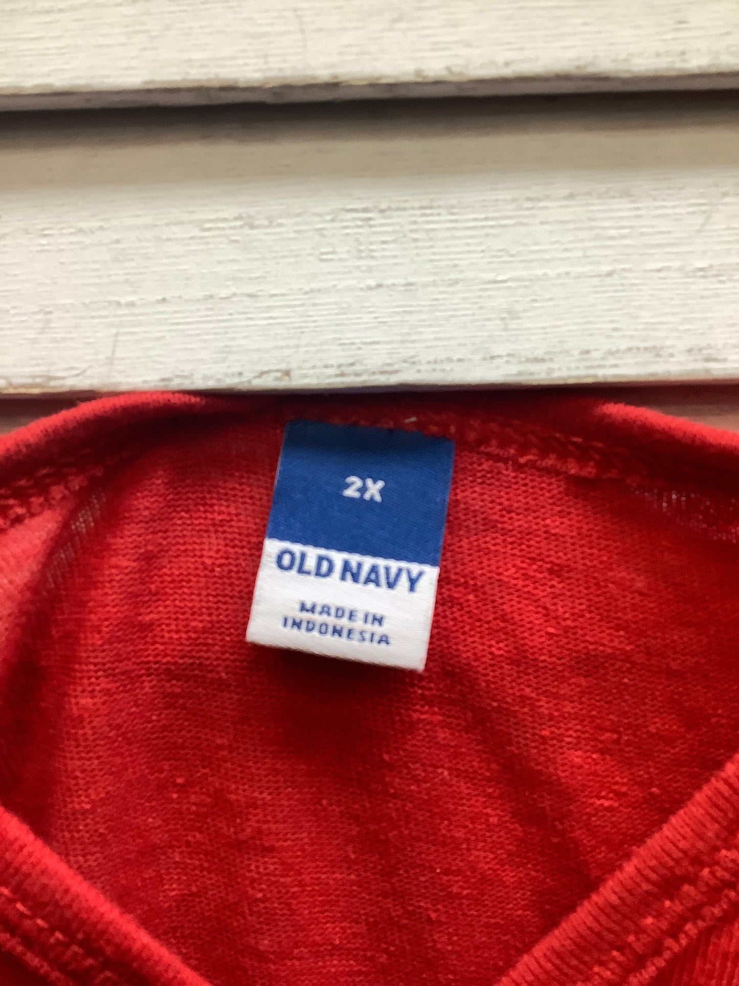 Red Top Short Sleeve Basic Old Navy, Size 2x