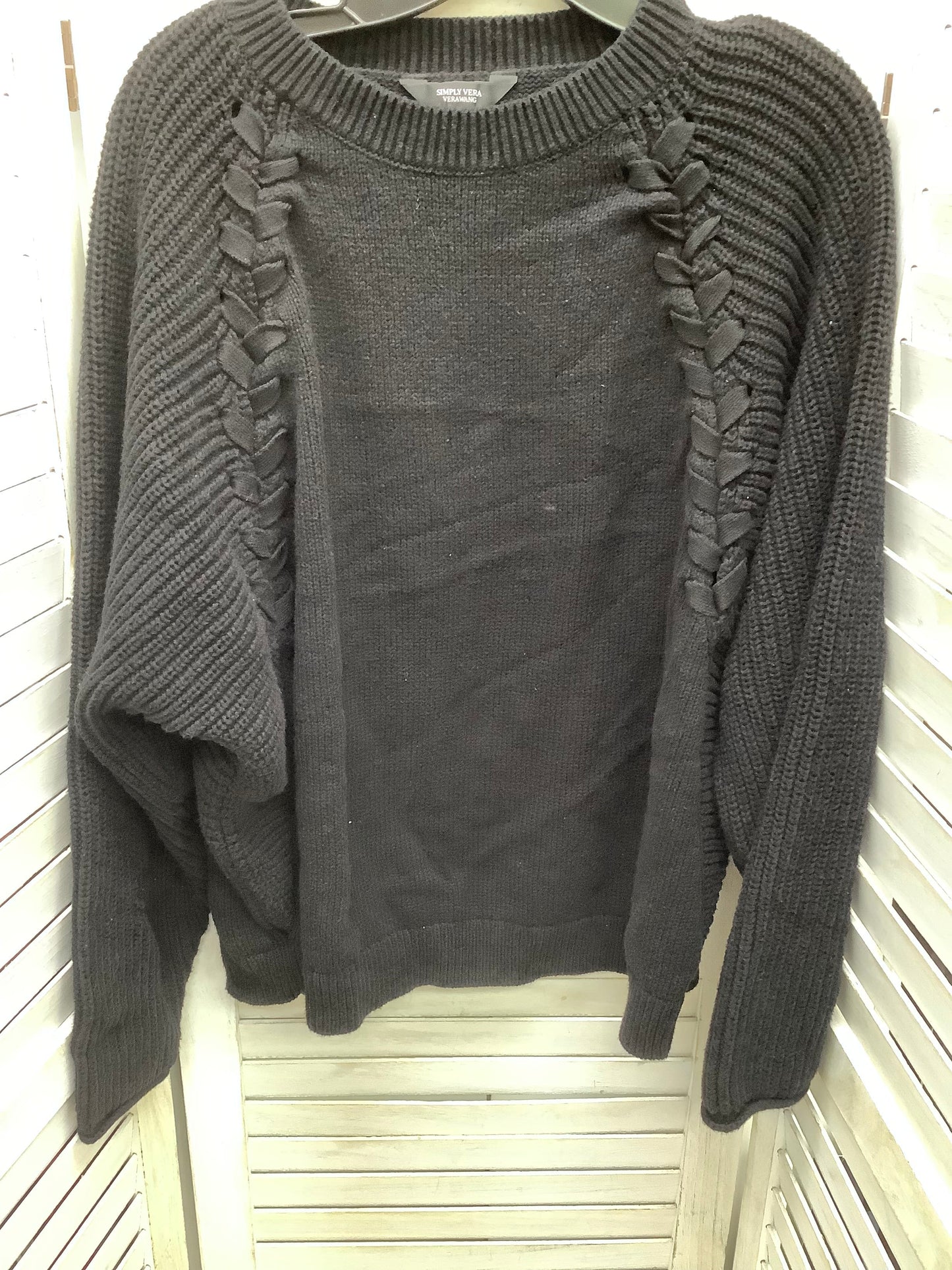 Sweater By Simply Vera In Black, Size: Xxl