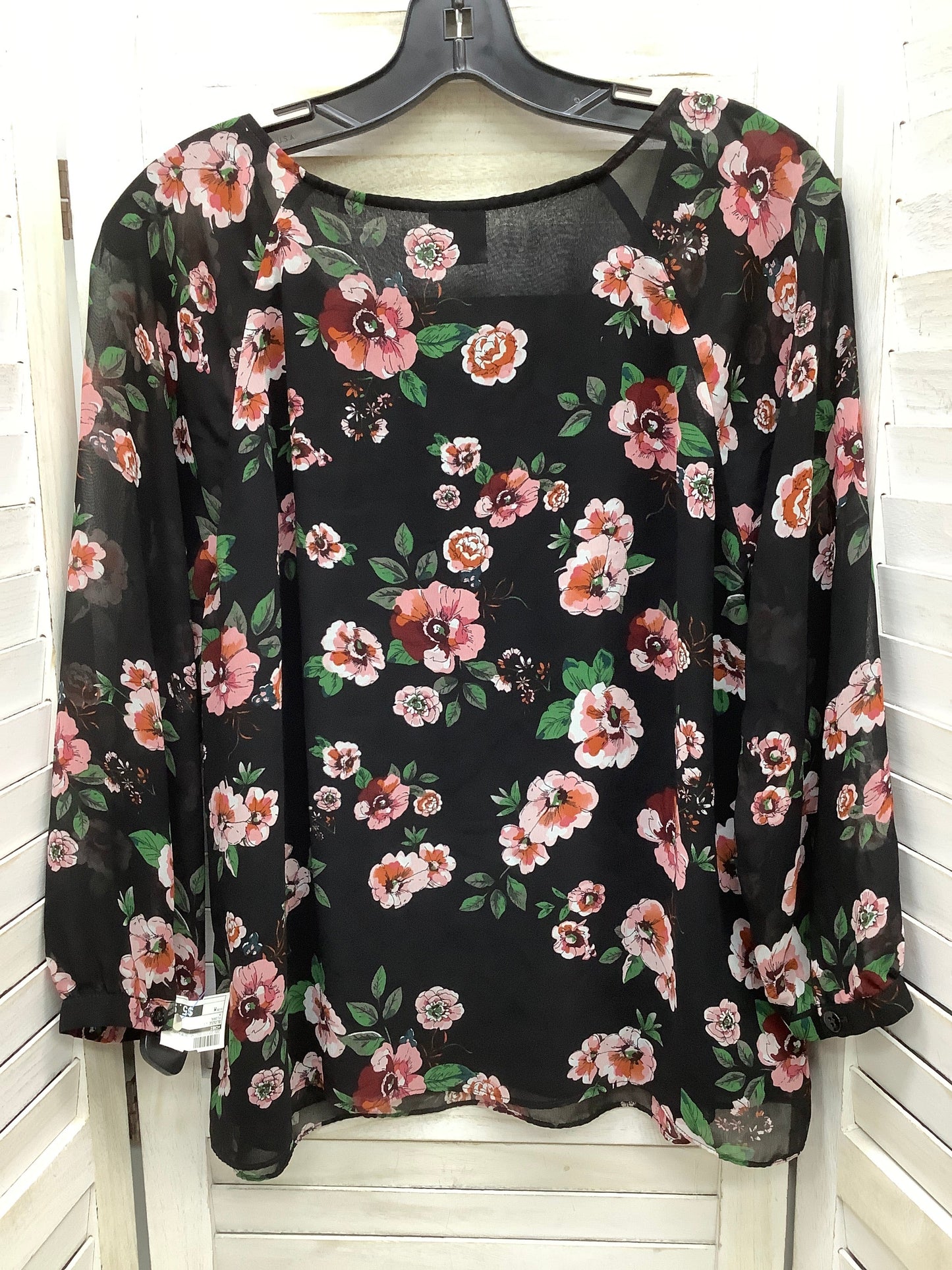 Floral Blouse Long Sleeve Cabi, Size M