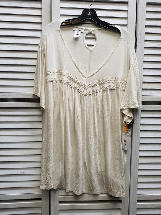 Tan Top Short Sleeve Basic Sonoma, Size 3x