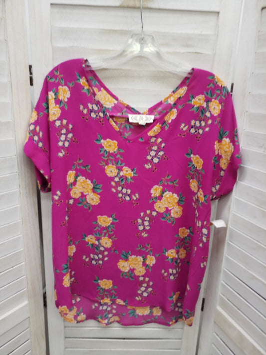 Blouse Short Sleeve By Pink Rose  Size: L