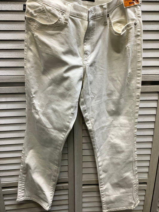 White Denim Jeans Straight Rock And Republic, Size 14