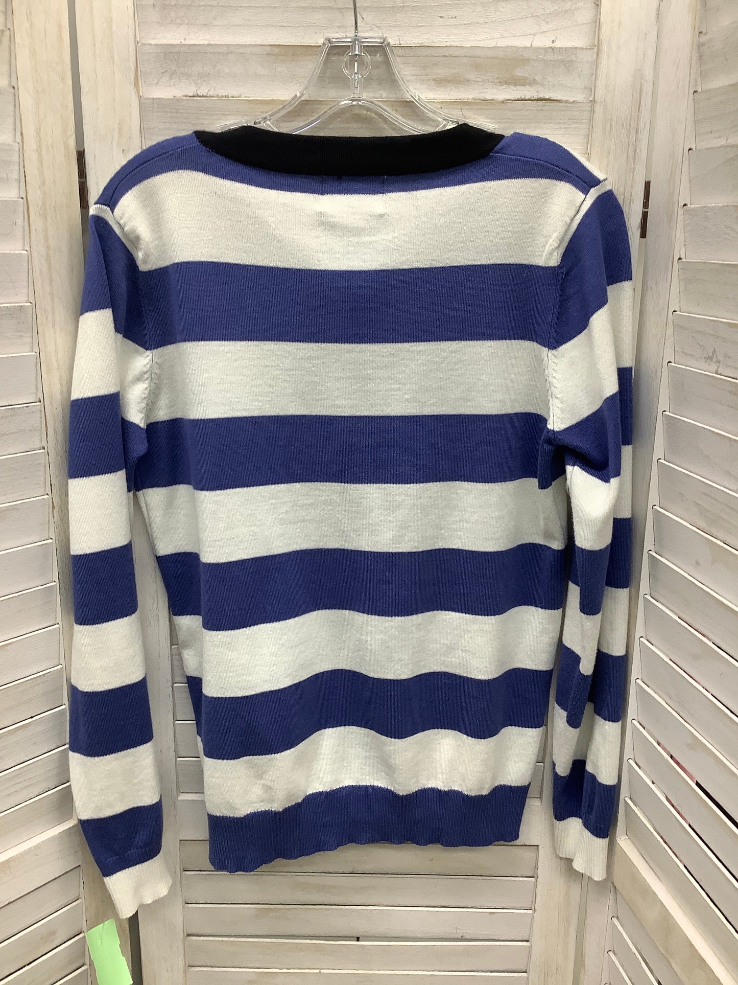 Striped Pattern Cardigan Clothes Mentor, Size L