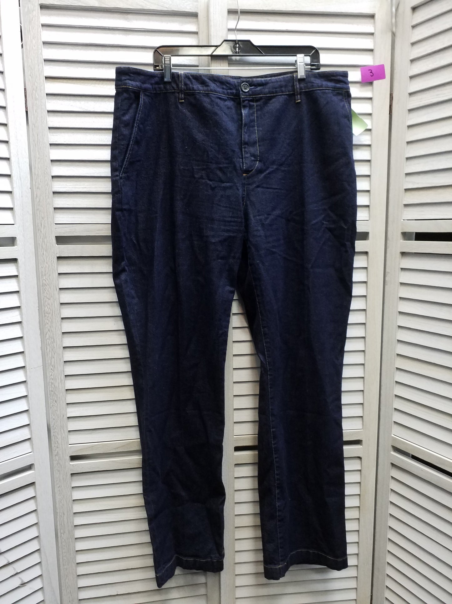 Blue Denim Jeans Boyfriend Lauren By Ralph Lauren, Size 16