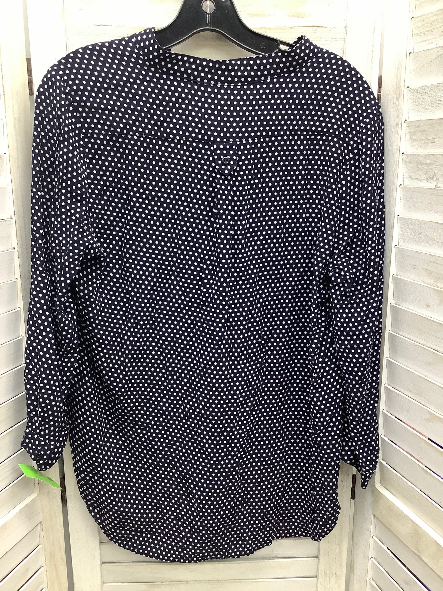 Polkadot Pattern Top 3/4 Sleeve Market & Spruce, Size Xl