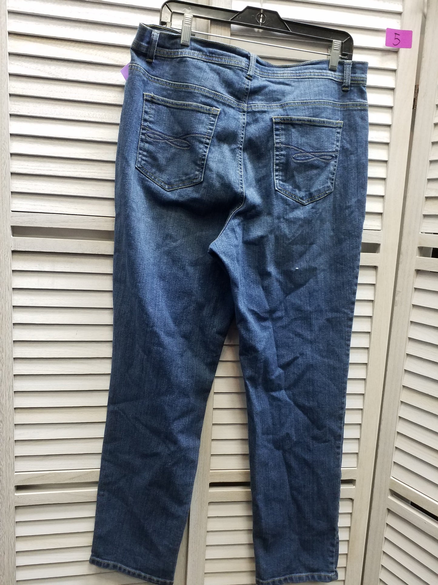 Blue Denim Jeans Straight Style And Company, Size 16