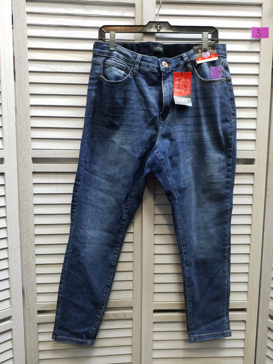 Blue Denim Jeans Skinny Bold Elements, Size 16