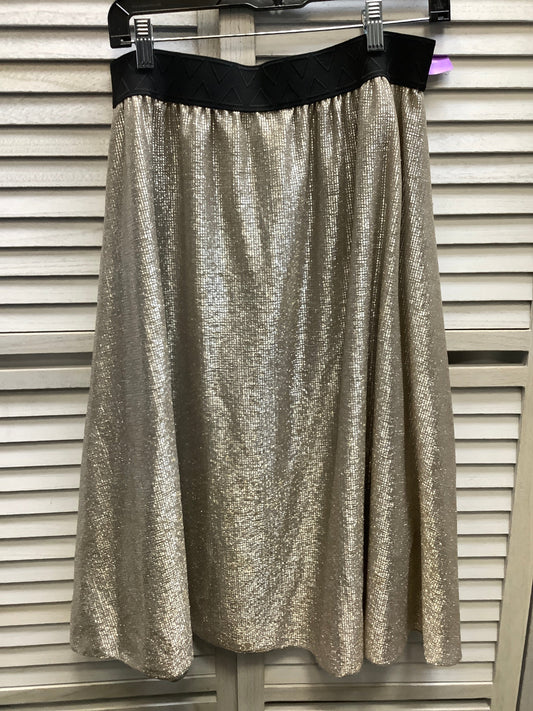 Gold Skirt Midi Lularoe, Size M