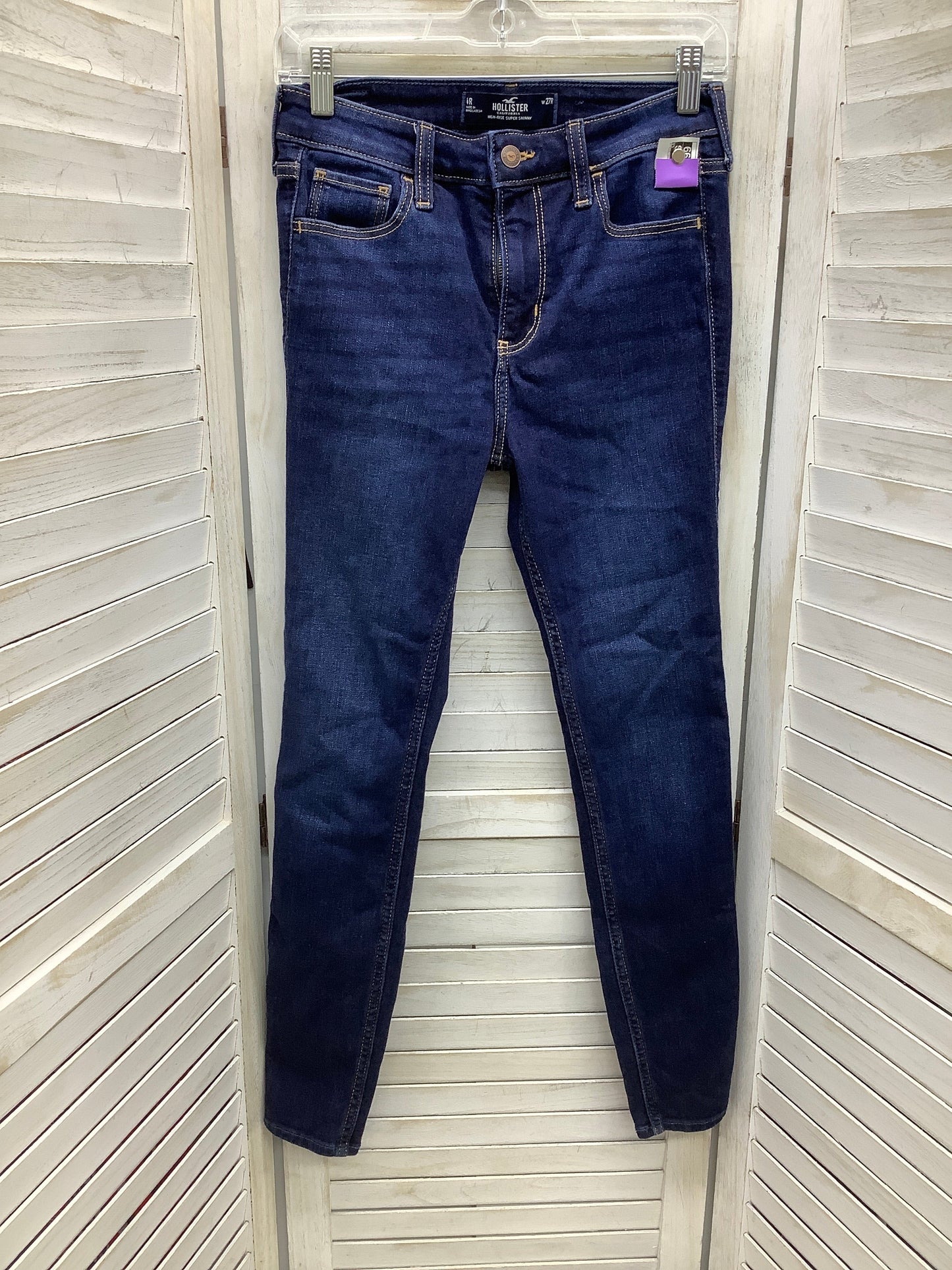 Blue Denim Jeans Skinny Hollister, Size 4