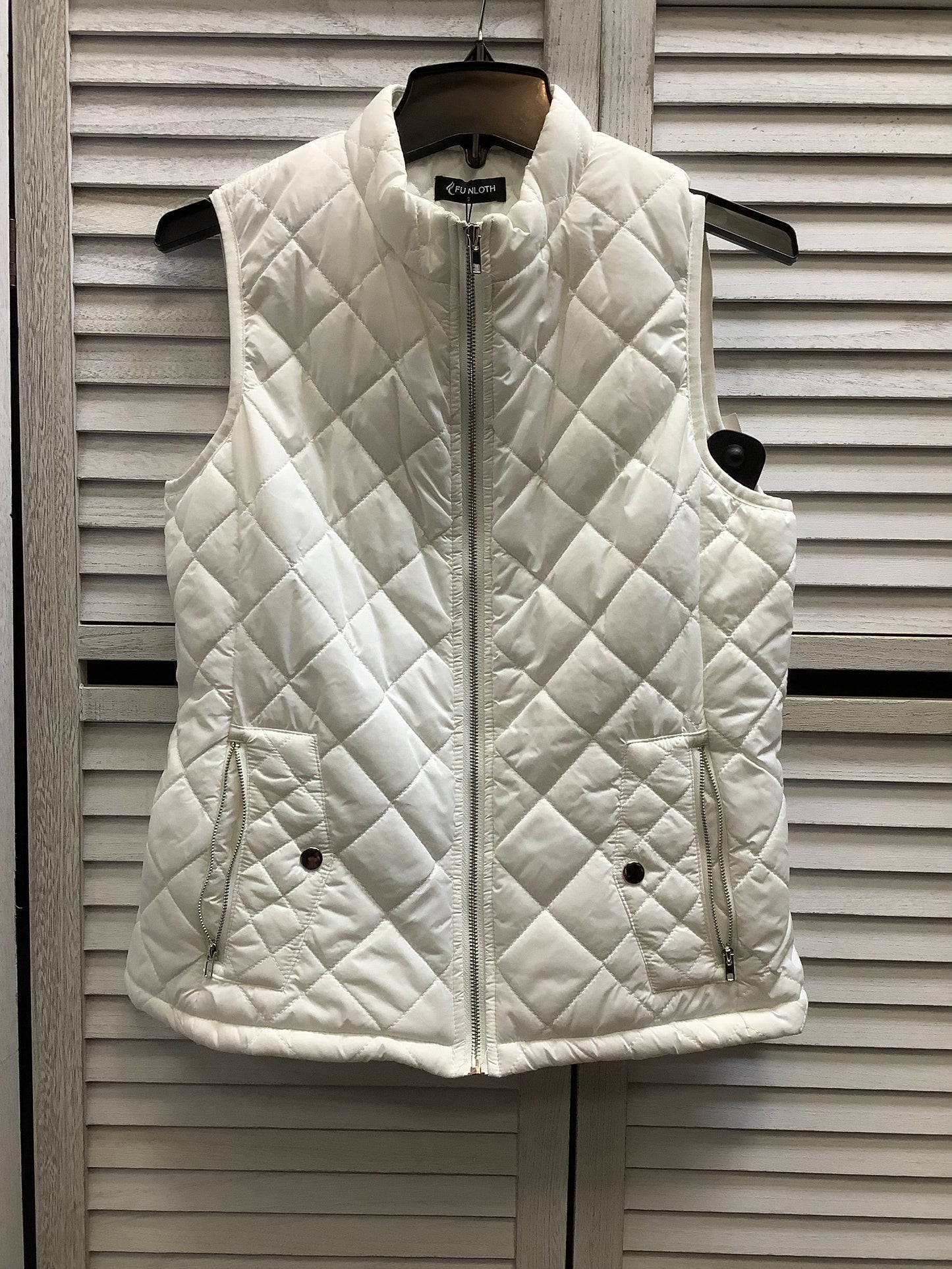 Vest Puffer & Quilted By Clothes Mentor In White, Size: S