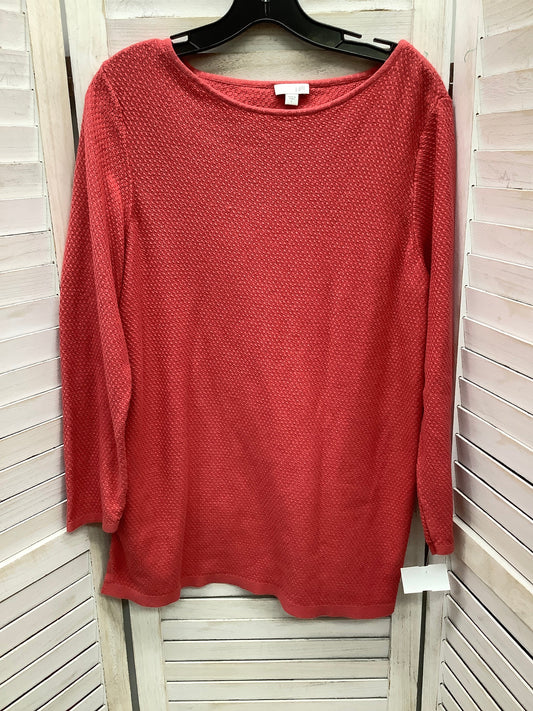 Top Long Sleeve By J. Jill In Red, Size: L