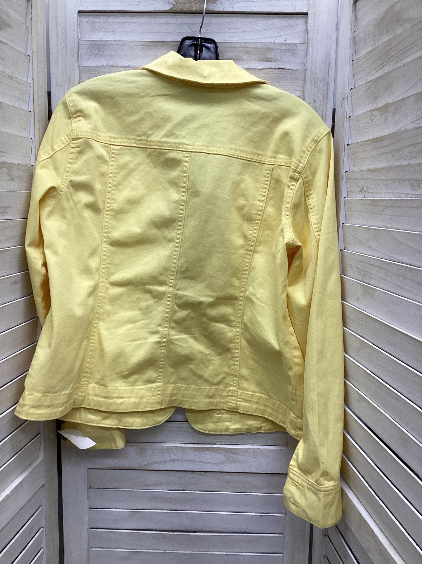 Jacket Denim By Charter Club In Yellow, Size: M