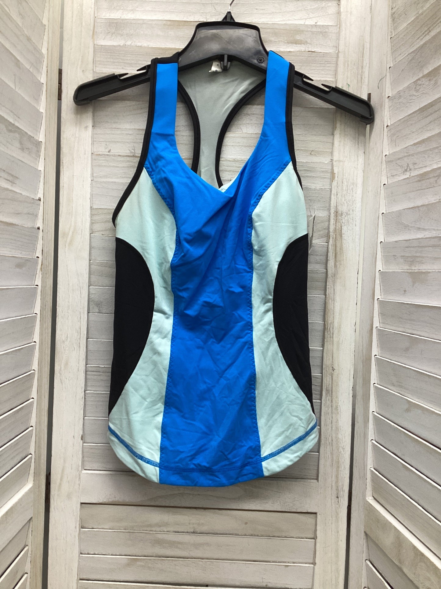 Athletic Tank Top By Lululemon In Black & Blue, Size: 6