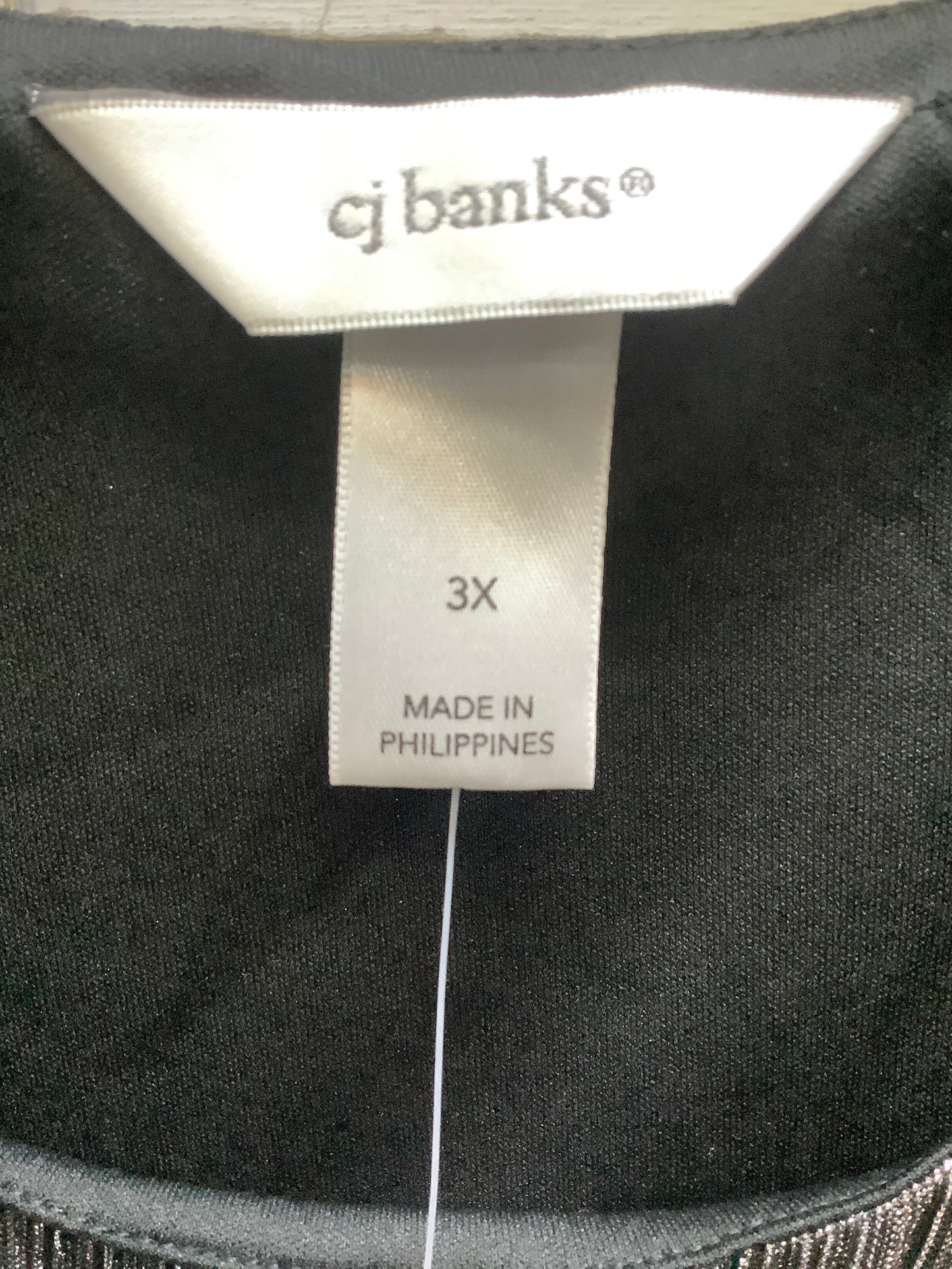 Top Long Sleeve By Cj Banks In Silver, Size: 3x