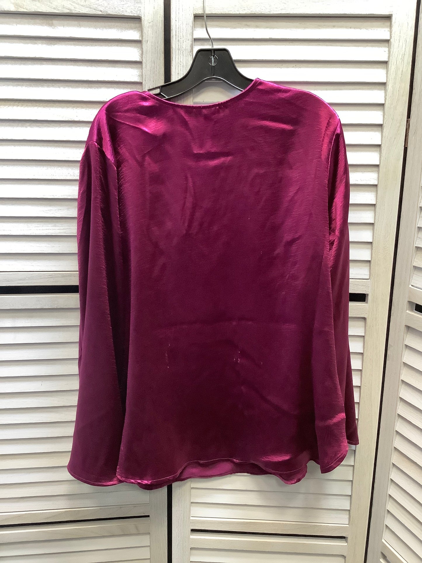 Top Long Sleeve By Ava & Viv In Purple, Size: 1x