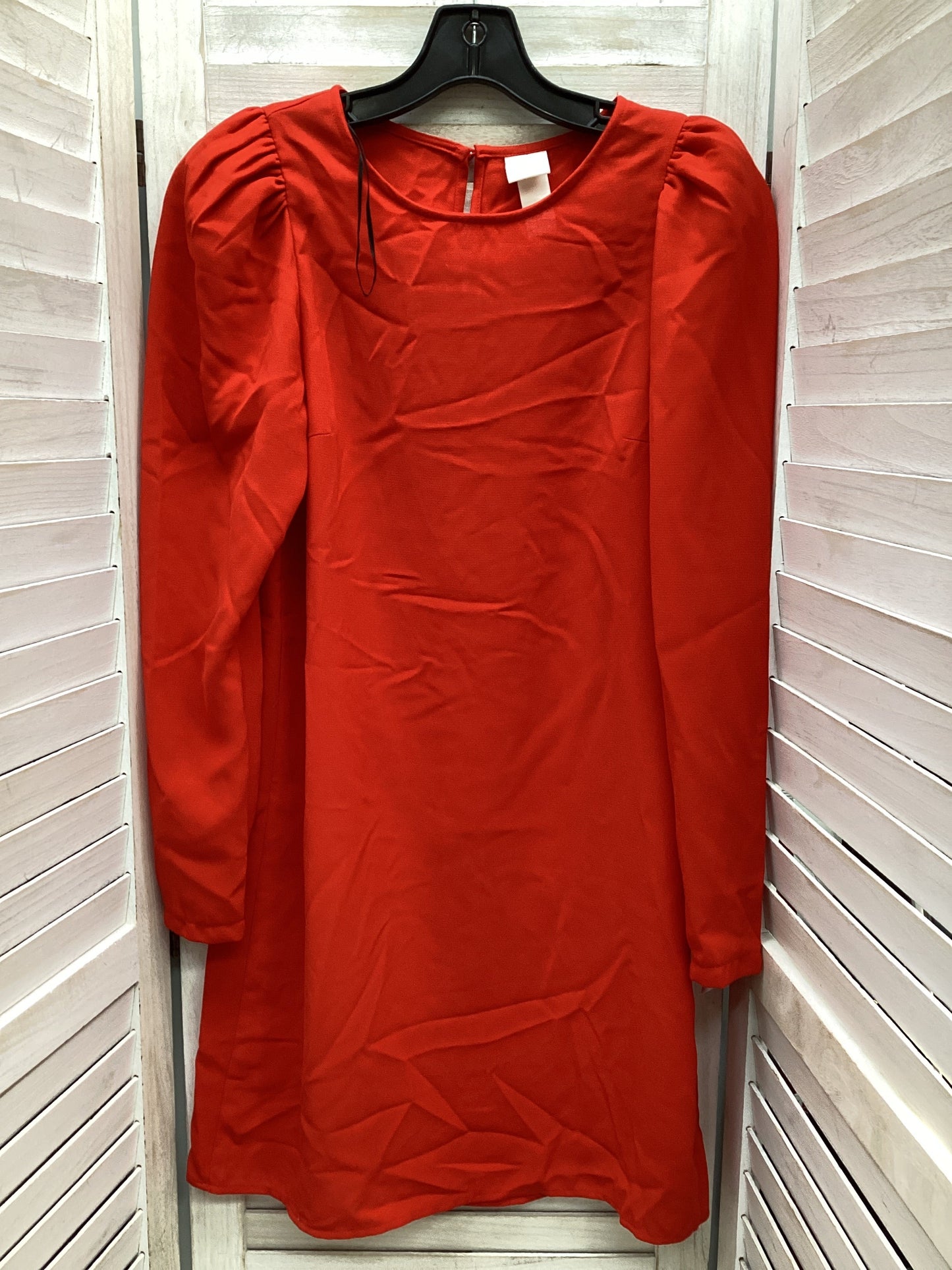 Dress Casual Midi By H&m In Red, Size: Xs