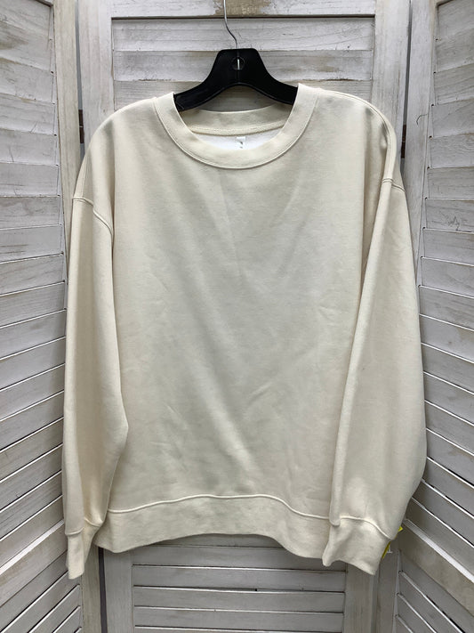 Sweatshirt Crewneck By Fabletics In Ivory, Size: L