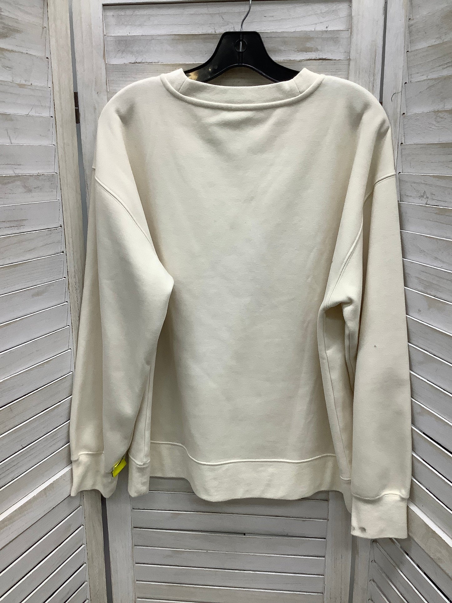 Sweatshirt Crewneck By Fabletics In Ivory, Size: L