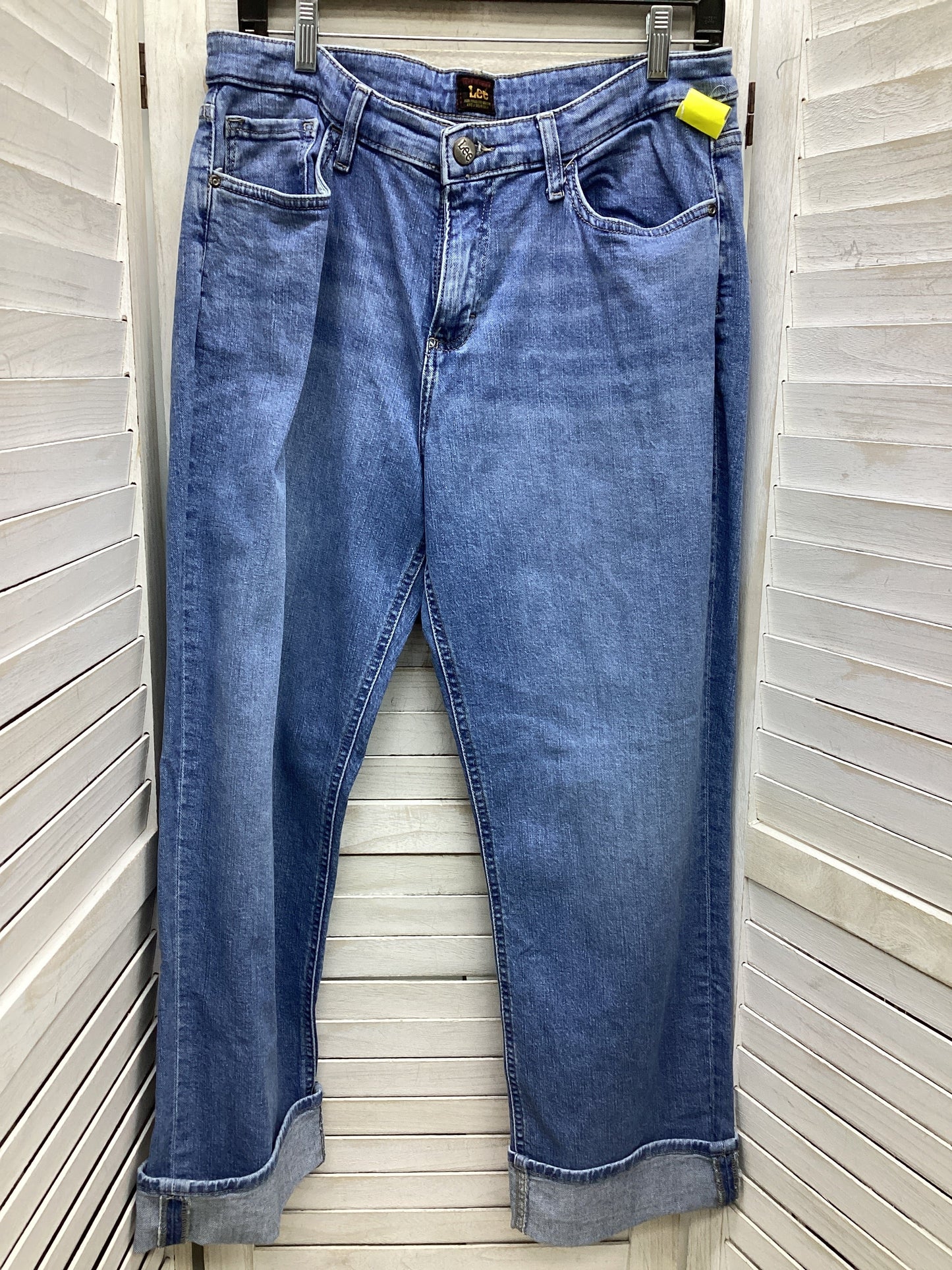 Jeans Boyfriend By Lee In Blue Denim, Size: 12