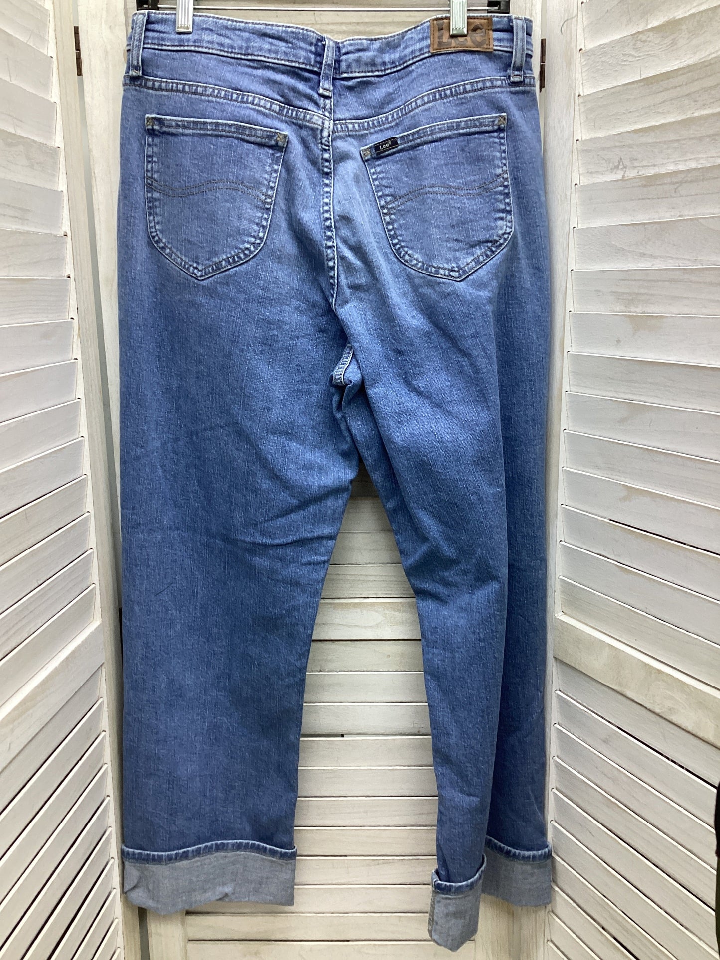 Jeans Boyfriend By Lee In Blue Denim, Size: 12