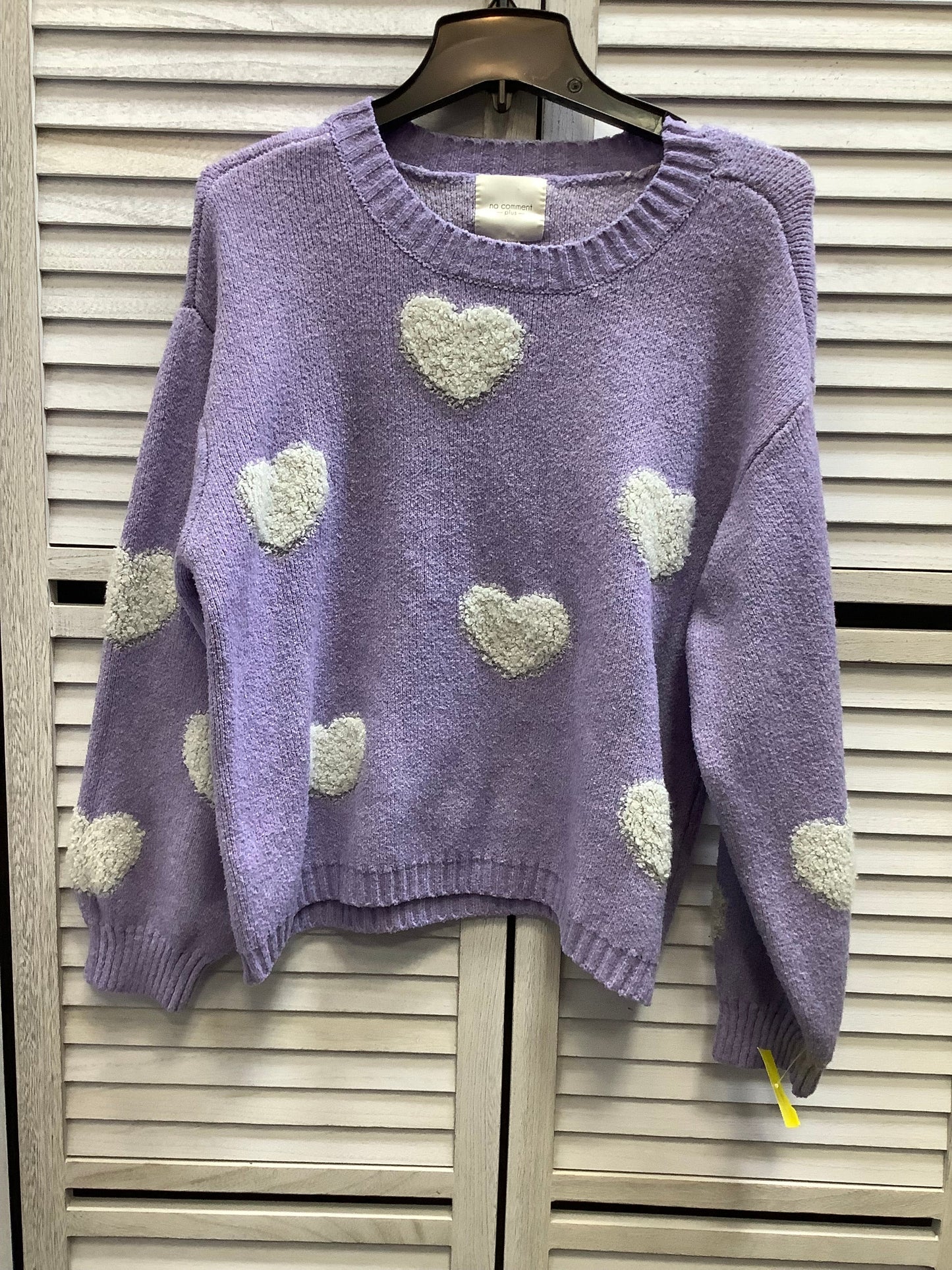 Sweater By No Comment In Purple, Size: 1x