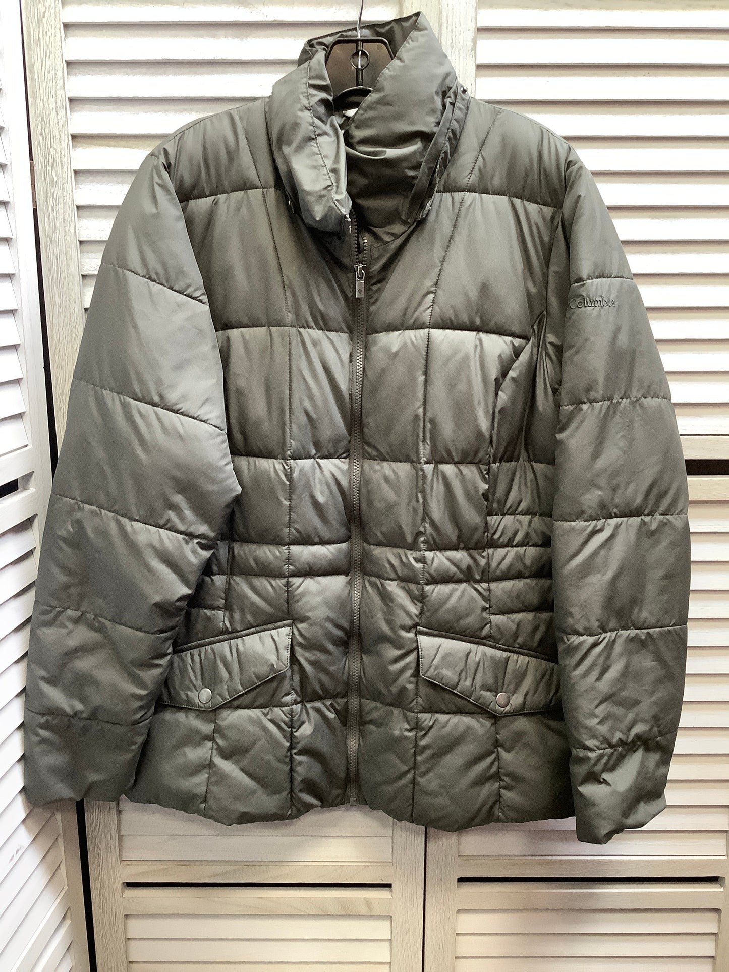 Coat Puffer & Quilted By Columbia In Grey, Size: L