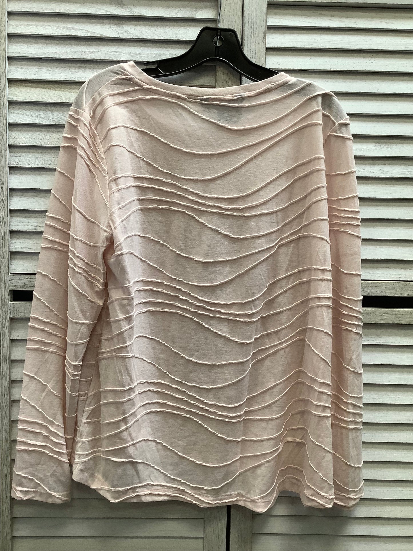 Top Long Sleeve By Simply Vera In Pink, Size: Xl