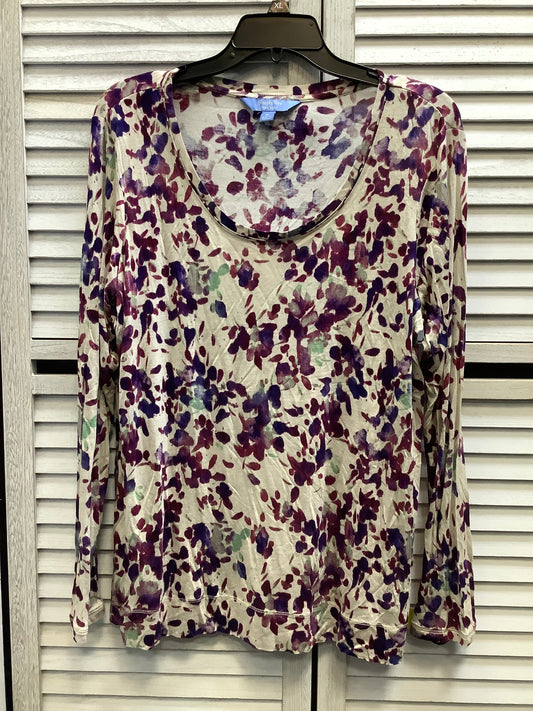 Top Long Sleeve By Simply Vera In Floral Print, Size: Xl