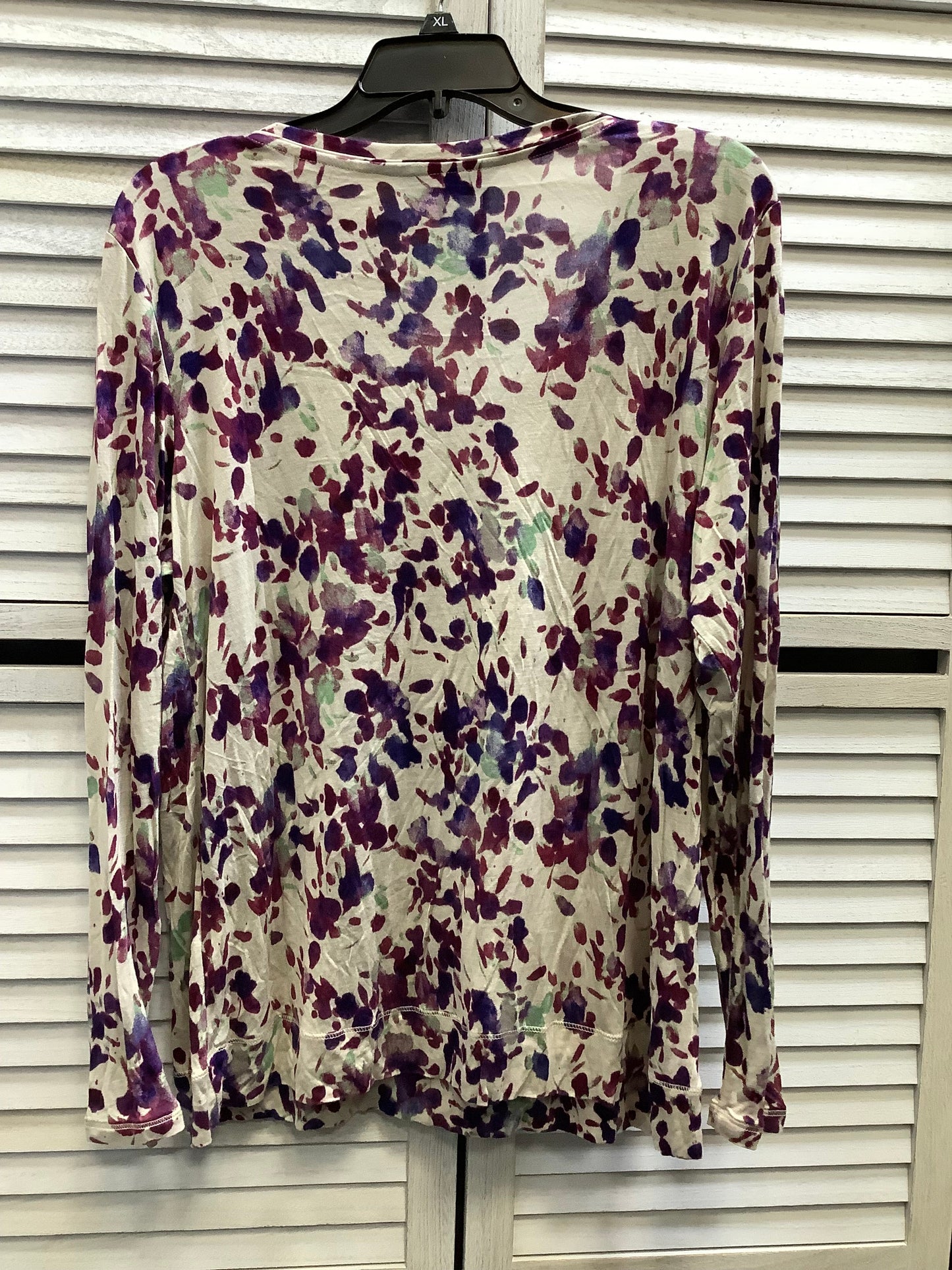 Top Long Sleeve By Simply Vera In Floral Print, Size: Xl