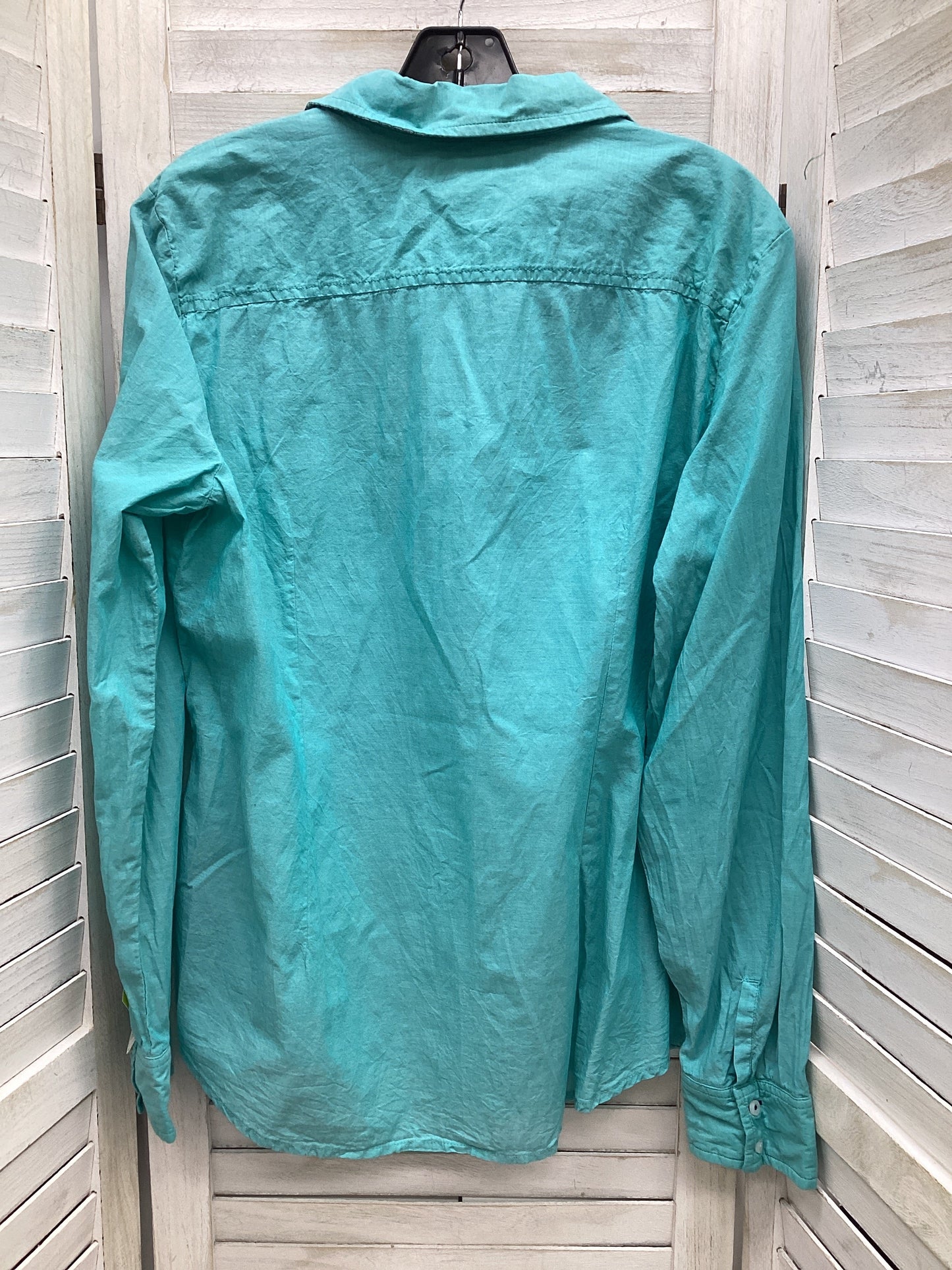 Top Long Sleeve By Tommy Hilfiger In Teal, Size: Xl