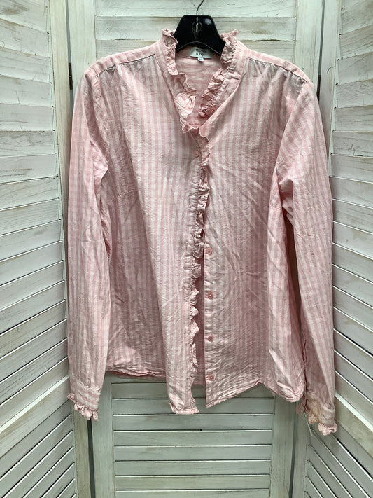 Top Long Sleeve By Crown And Ivy In Striped Pattern, Size: Xl