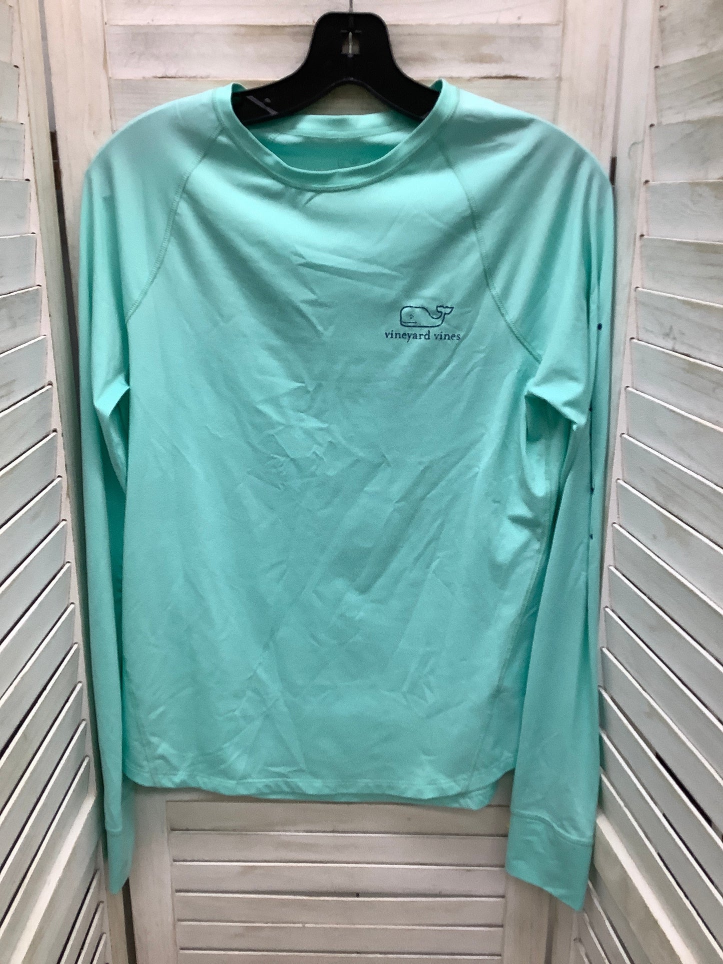 Athletic Top Long Sleeve Crewneck By Vineyard Vines In Teal, Size: S