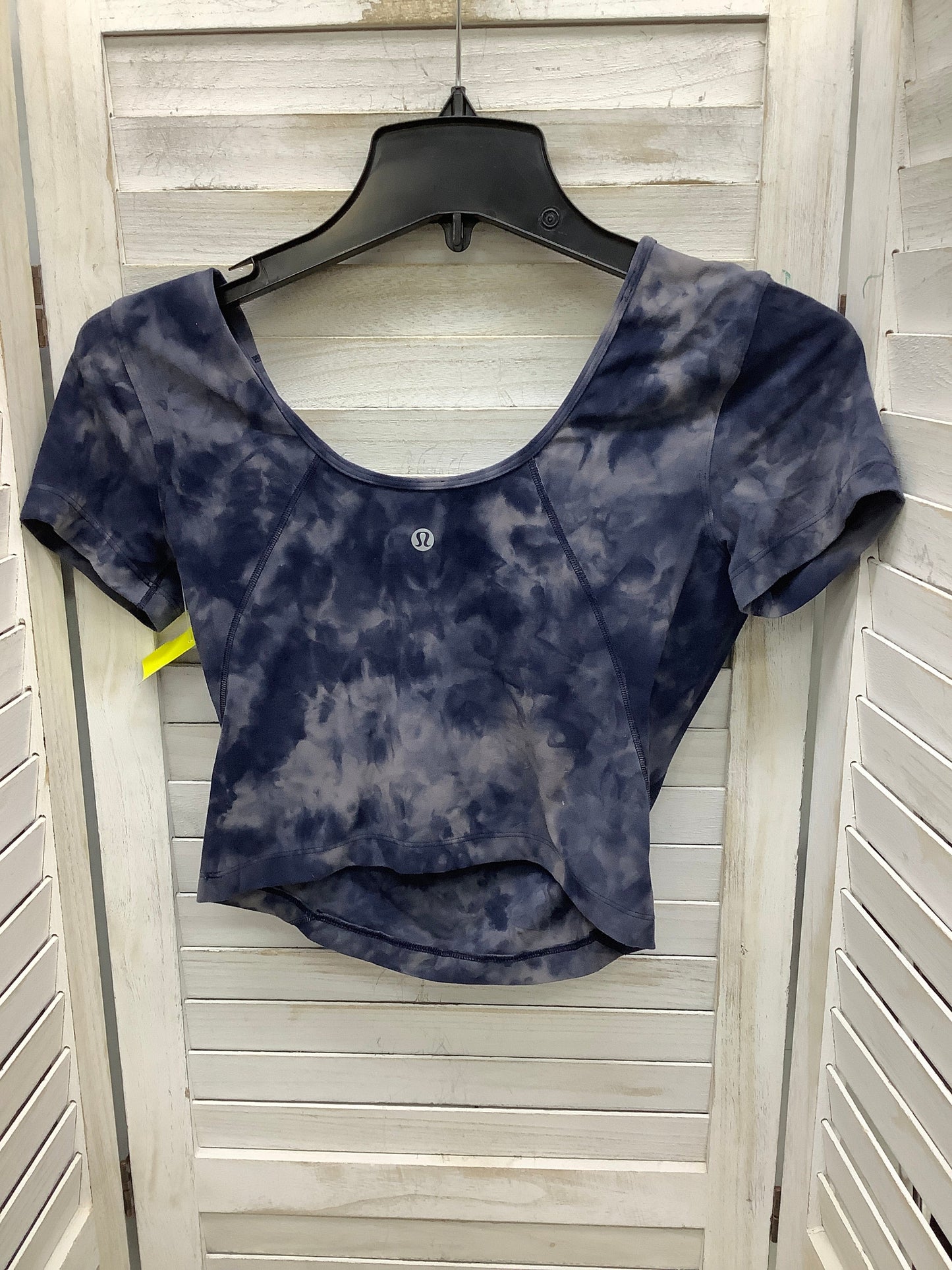 Athletic Top Short Sleeve By Lululemon In Tie Dye Print, Size: 6