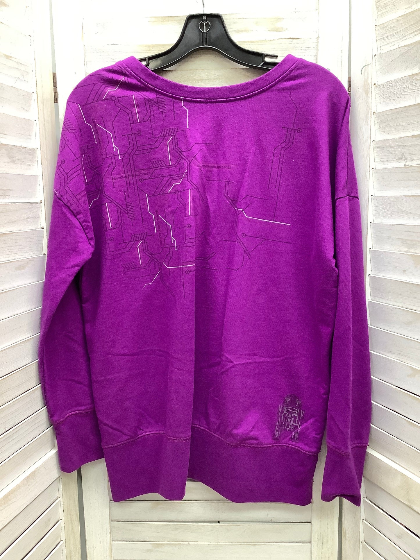 Sweatshirt Crewneck By Clothes Mentor In Purple, Size: M