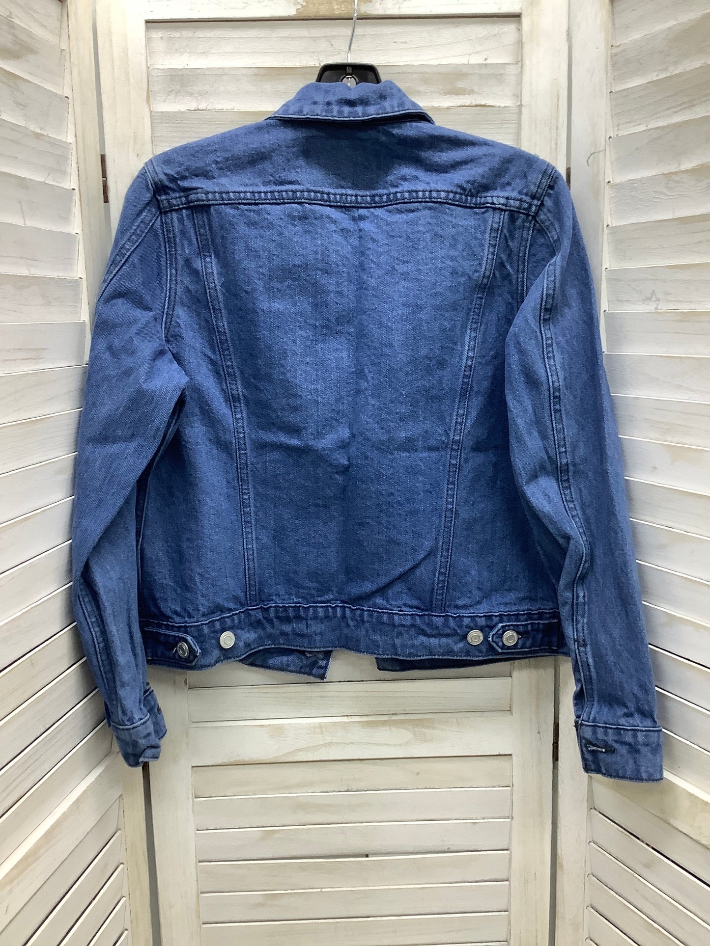 Jacket Denim By Lucky Brand In Blue Denim, Size: M