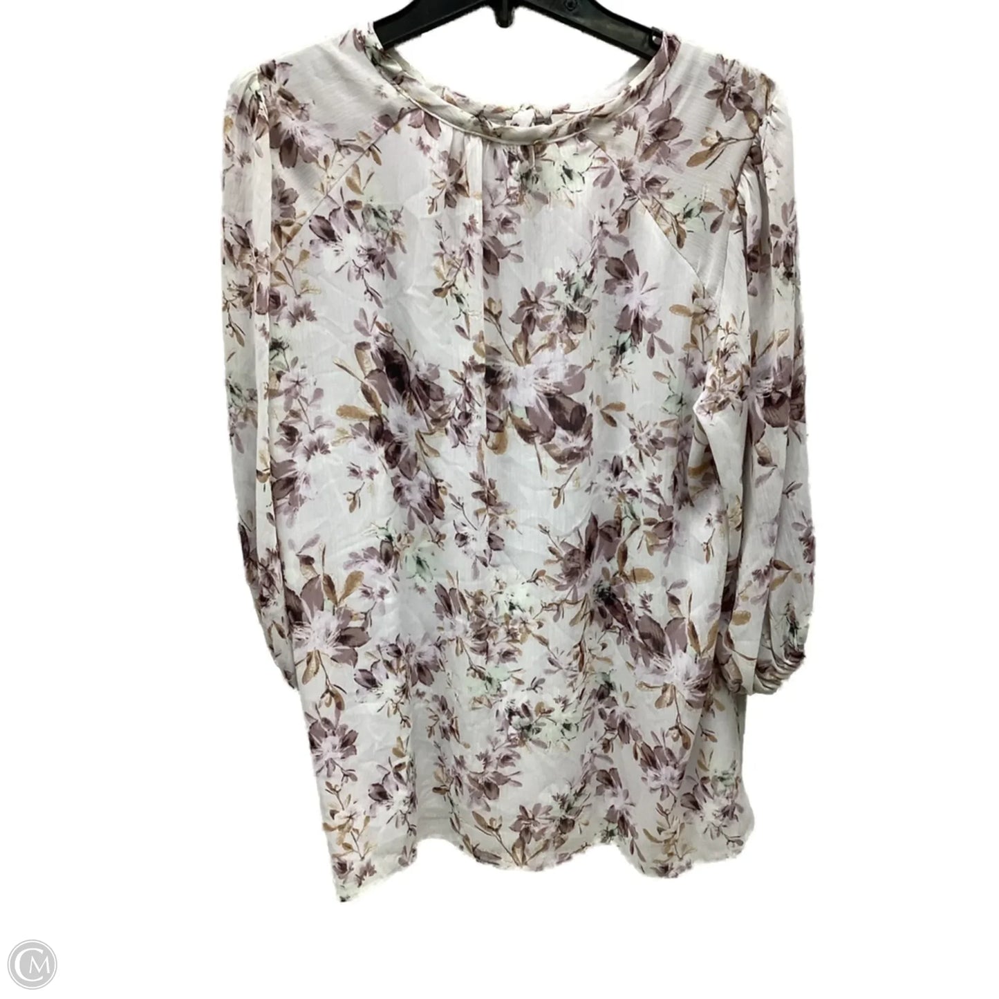 Blouse 3/4 Sleeve By Rose And Olive In Floral Print, Size: 1x