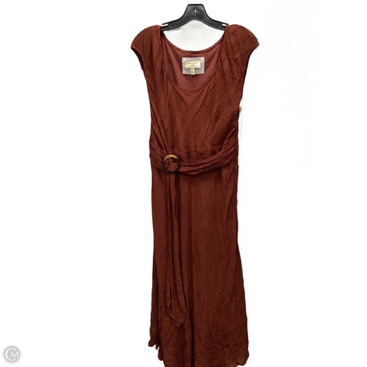 Dress Casual Maxi By Anthropologie In Brown, Size: 12