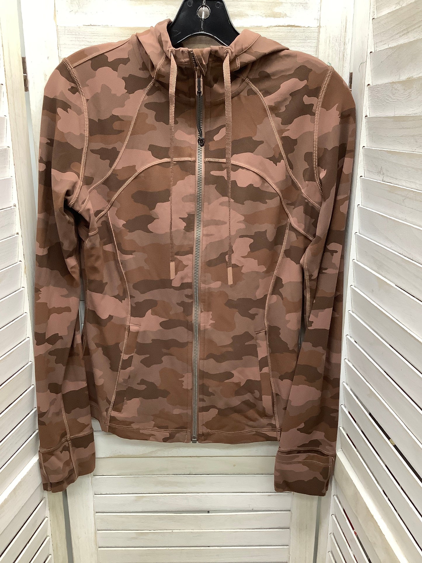 Athletic Jacket By Lululemon In Camouflage Print, Size: 8