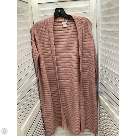 Sweater Cardigan By Chicos In Pink, Size: Xl