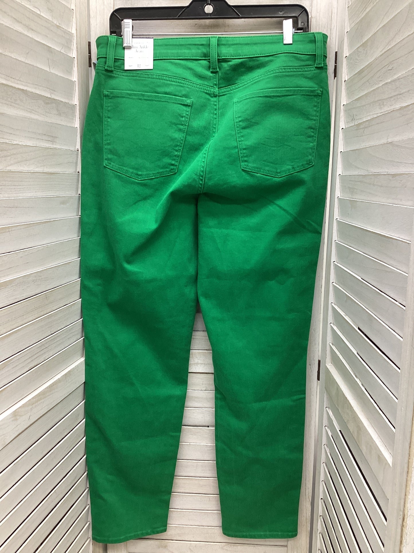 Jeans Skinny By Talbots In Green Denim, Size: 12