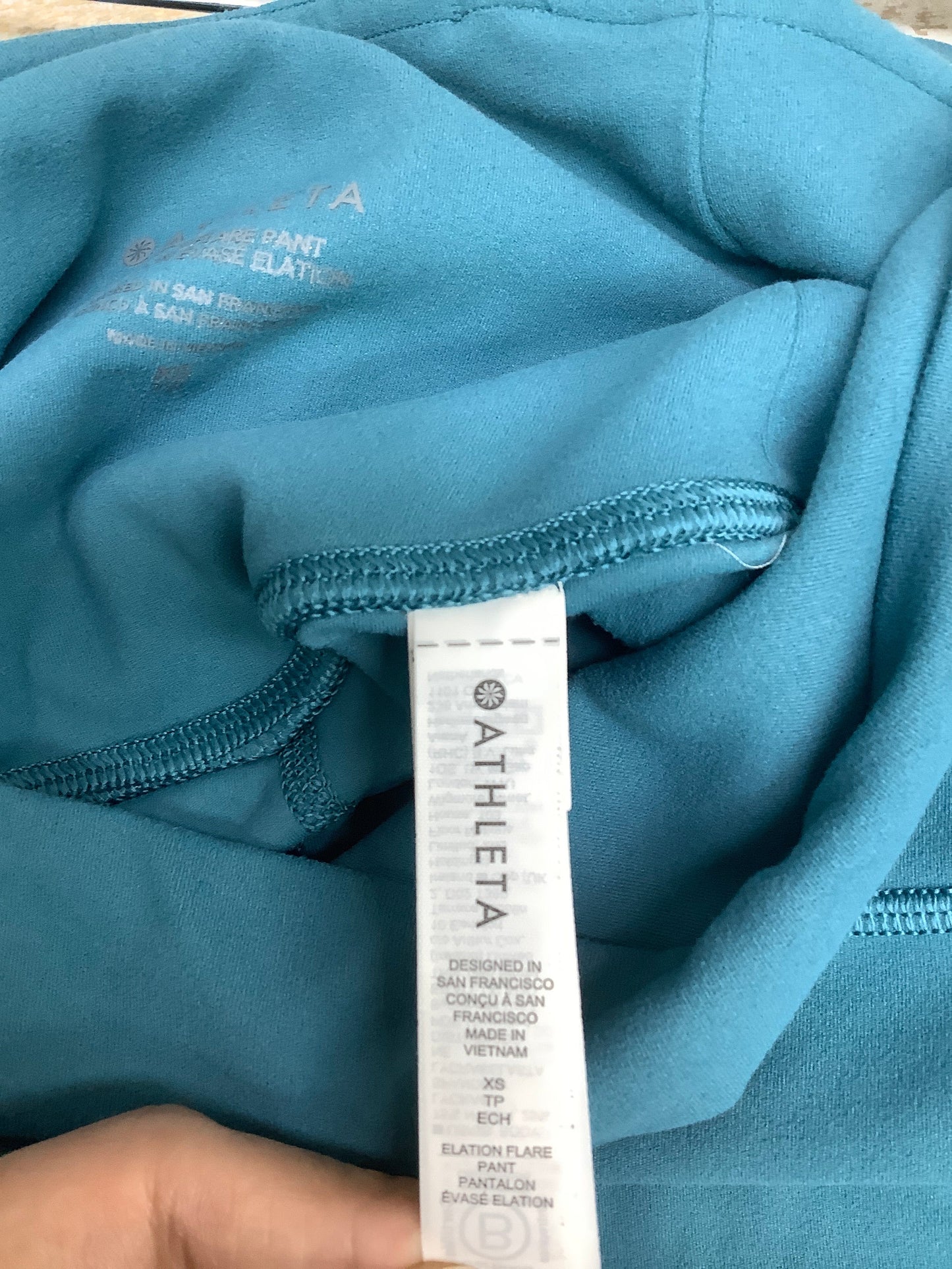 Athletic Leggings By Athleta In Teal, Size: Xs