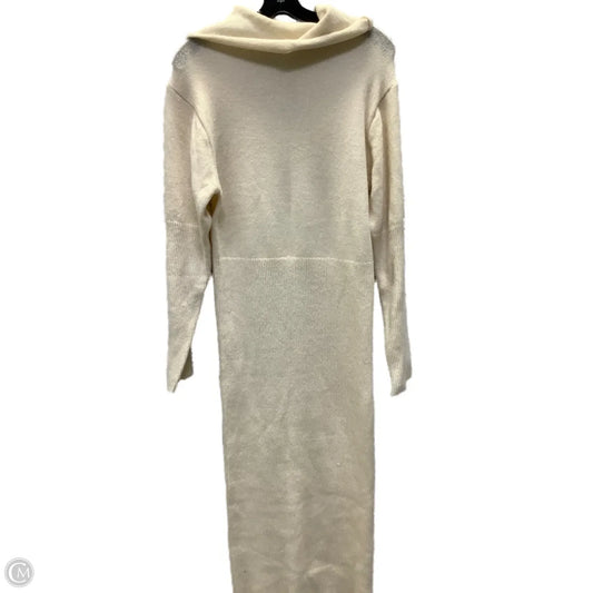 Dress Sweater By Fashion Nova In Ivory, Size: S