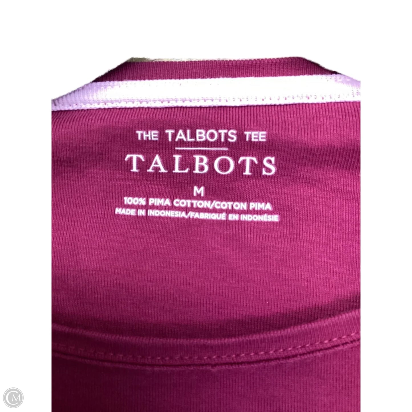Top Long Sleeve By Talbots In Maroon, Size: M