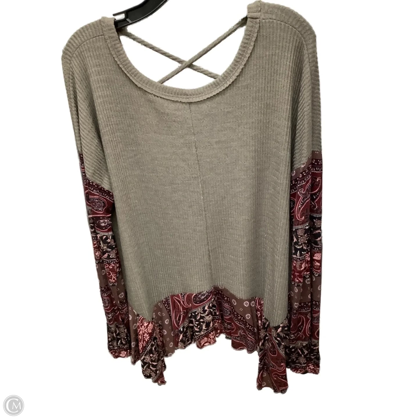 Top Long Sleeve By Daytrip In Multi-colored, Size: Xl