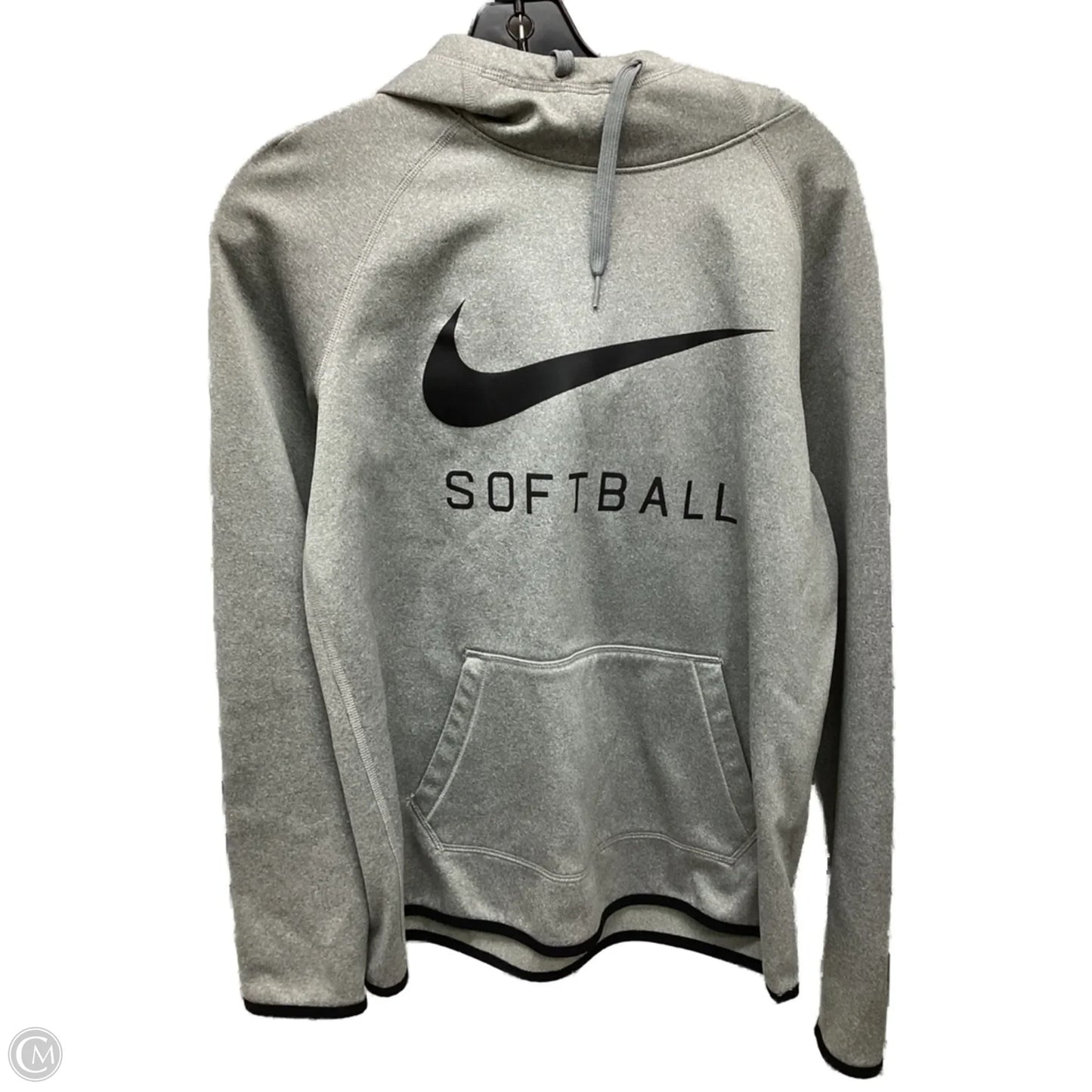 Sweatshirt Hoodie By Nike Apparel In Grey, Size: M