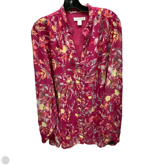 Blouse Long Sleeve By Coldwater Creek In Floral Print, Size: 2x