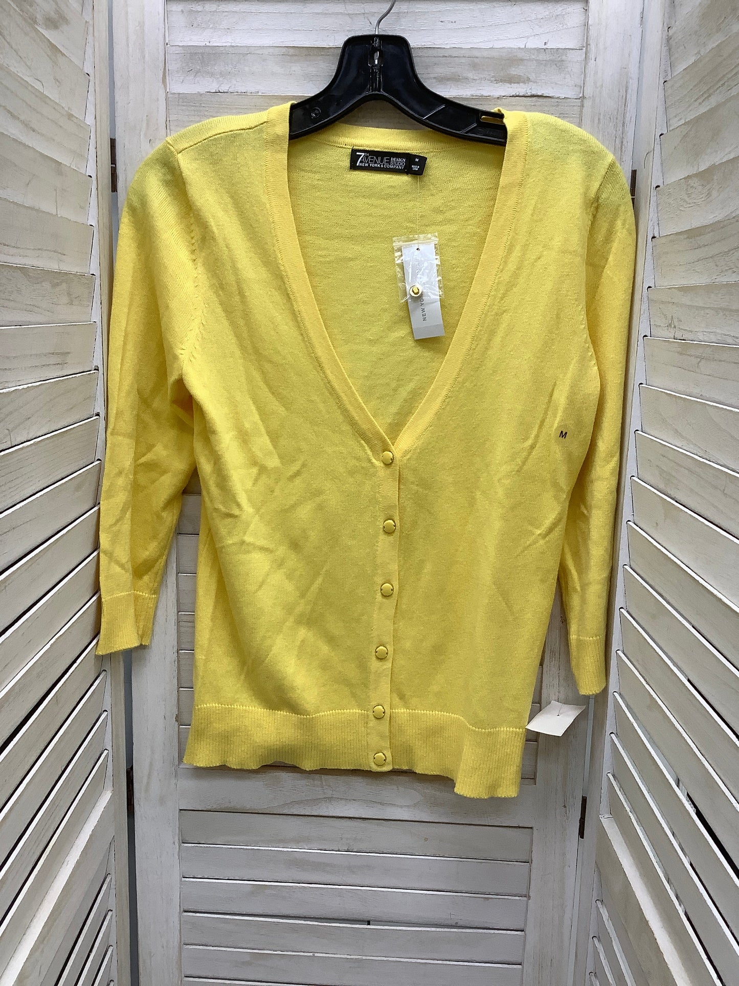 Cardigan By New York And Co In Yellow, Size: M