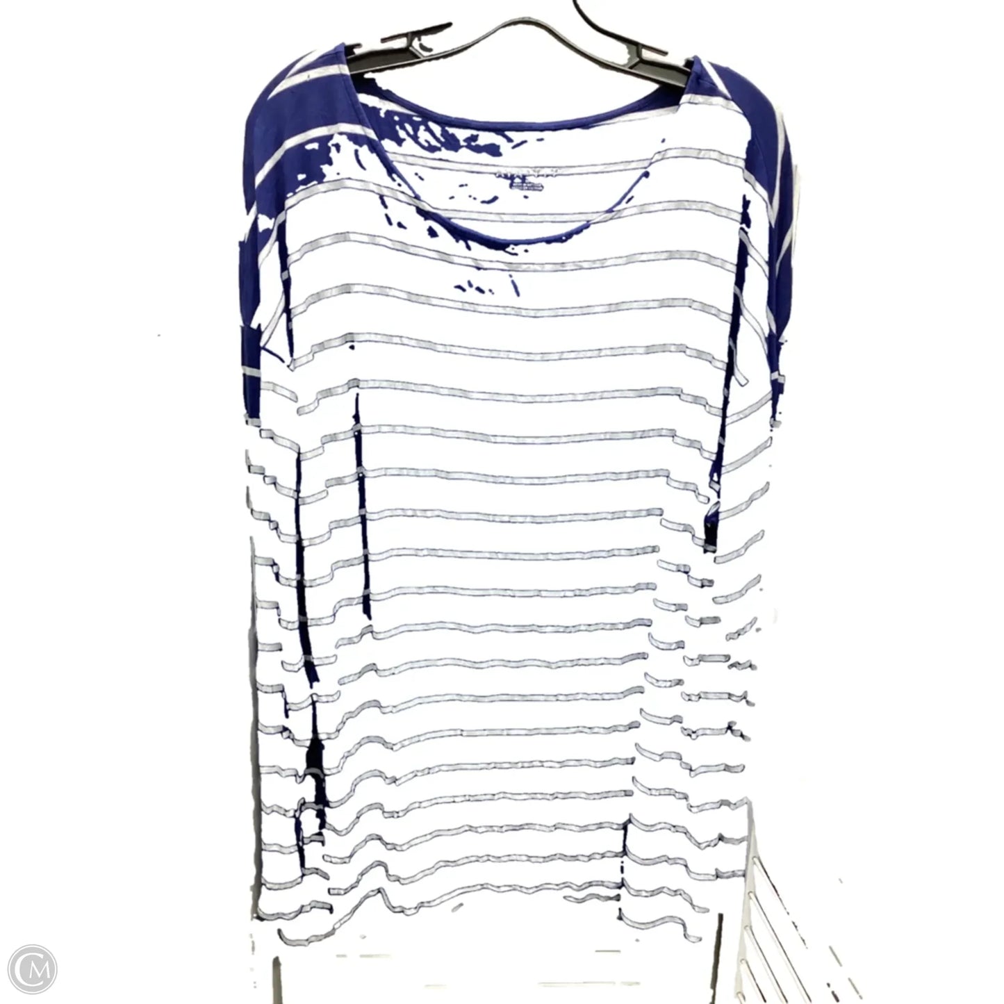 Top Long Sleeve By Ava & Viv In Striped Pattern, Size: 3x