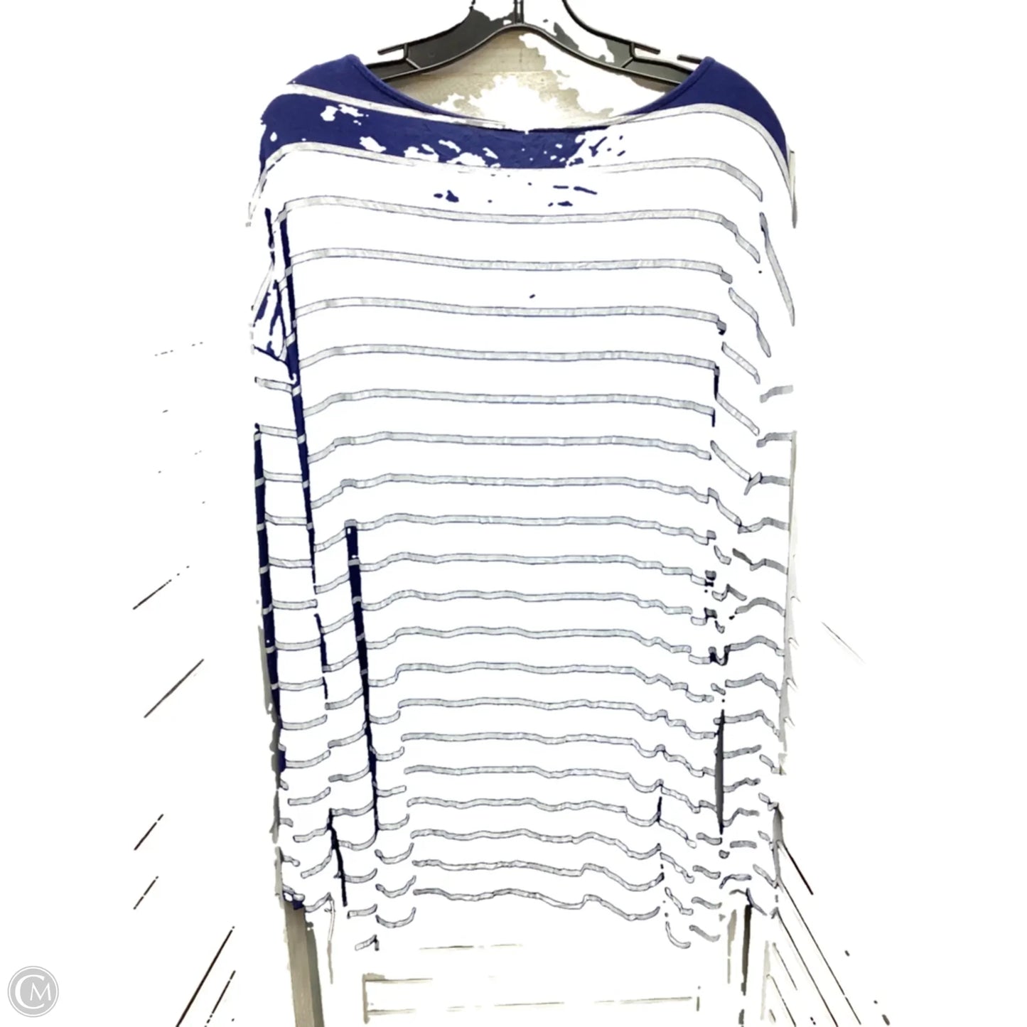 Top Long Sleeve By Ava & Viv In Striped Pattern, Size: 3x